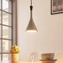 Modern hanging lamp Flynn, concrete grey
