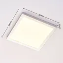 Angular LED ceiling light Solvie, silver