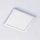 Angular LED ceiling light Solvie, silver