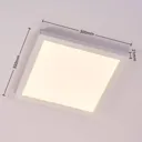 White, angular LED ceiling lamp Solvie