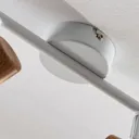 Two-bulb ceiling spotlight Fridolin, white metal