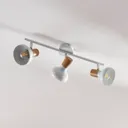 Fridolin three-bulb ceiling lamp made of metal