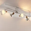 Linear ceiling light Fridolin, four-bulb