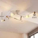 Six-bulb ceiling spotlight Fridolin in white