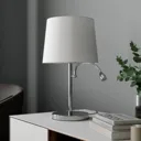 Fabric table lamp Benjiro with an LED reading lamp