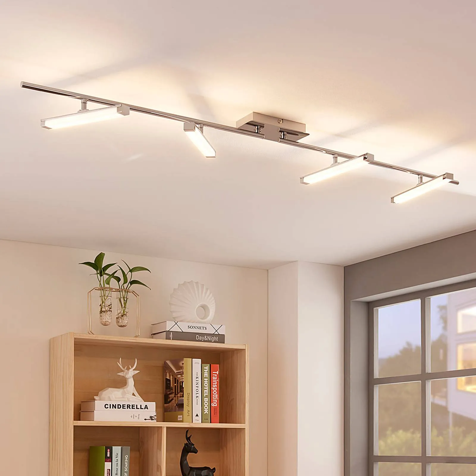 Pilou four-bulb LED ceiling light, dimmable