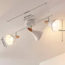 Arina - three-bulb, white LED ceiling light