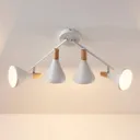 LED ceiling lamp Arina in white, 4-bulb