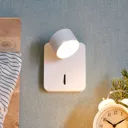 Moving, white LED wall lamp Vidda with switch