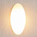 Glass wall light Jemima, elliptical shape