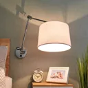 Fabric wall light Jolla, cantilever arm and switch