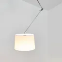 Fabric hanging light Jolla with cantilever arm