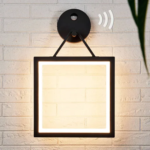 Square LED wall lamp Mirco with motion detector