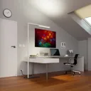 Narrow LED office floor lamp Tamilo, white