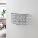 LED glass crystal wall light Alizee in chrome