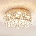 Sparkling LED ceiling light Felias, round shape