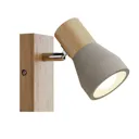 Filiz - LED spotlight made of wood and concrete