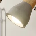 Filiz - LED spotlight made of wood and concrete