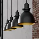 Jasminka - four-bulb hanging lamp, black and gold