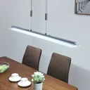 LED linear pendant light Sladja with touch dimmer