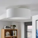 Linen ceiling light Mariat with a round lampshade