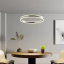 Dimmable LED pendant light Lyani in chrome, 60 cm