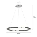 Dimmable LED pendant light Lyani in chrome, 80 cm