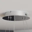 Lyani LED pendant lamp, two rings, vertical