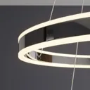 Lyani LED pendant lamp, two rings, vertical