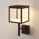 LED outdoor wall light Cube, glass lampshade