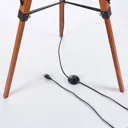 Wooden floor lamp Hilma with tripod frame