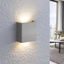 LED wall light Manon, satin nickel, 10.5 cm