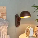 Extendable wall light Curtis, rust-coloured