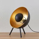 Table lamp Muriel, tripod, 38cm black/gold