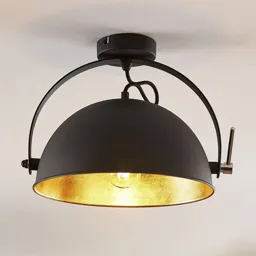 Ceiling light Muriel, 1-bulb, black/gold