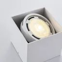 Rosalie LED downlight, 1-bulb, angular, white