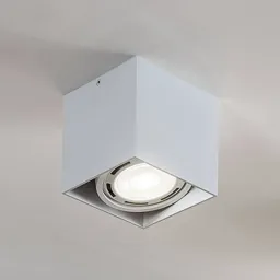 Rosalie LED downlight, 1-bulb, angular, white