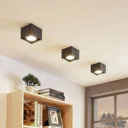 Angular LED ceiling spotlight Mabel, dark grey