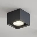 Angular LED ceiling spotlight Mabel, dark grey