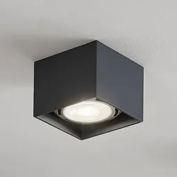 Angular LED ceiling spotlight Mabel, dark grey