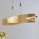 LED hanging light Marija, vertical panel, gold