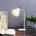 White table lamp Silva with cork decor, 32cm