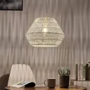 Hanging light Ottavio made of woven paper, white