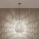 Pendant light Danya made of white woven paper 33cm