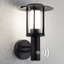 Gregory LED outdoor wall lamp, dark grey, sensor