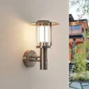 Gregory LED outdoor wall lamp, steel, sensor