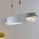 Marija LED hanging light, vertical panel, silver