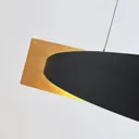 Marija LED hanging light, vertical panel, black