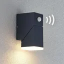 Sally LED outdoor wall light, one-bulb with sensor