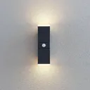 Sally LED outdoor wall light, two-bulb with sensor